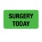 Nevs Label, Surgery Today 7/8" x 1-5/8" Flr Green w/Black VW-0042 - alternate 1